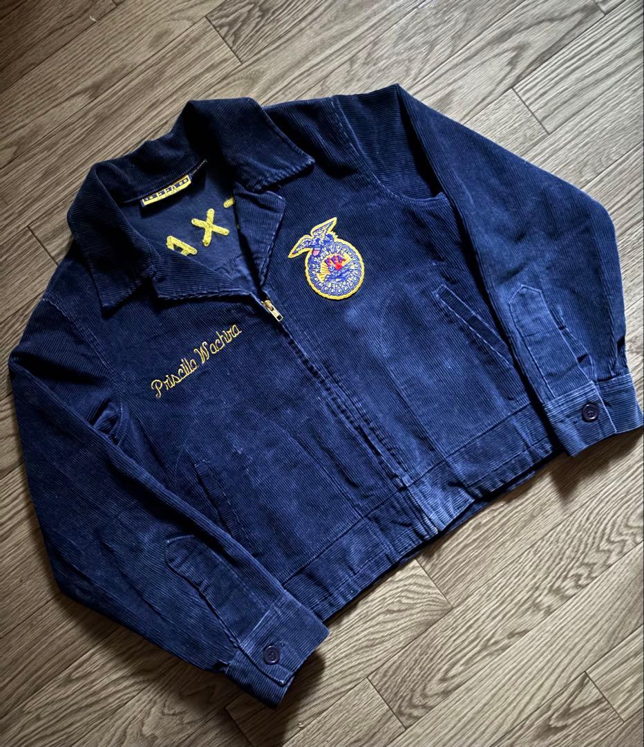 ★極美品★ 90s ~ 濃紺　FFA ジャケット 　lot103-38 フェード