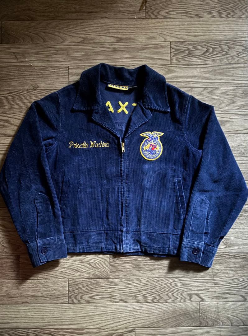 ★極美品★ 90s ~ 濃紺　FFA ジャケット 　lot103-38 フェード