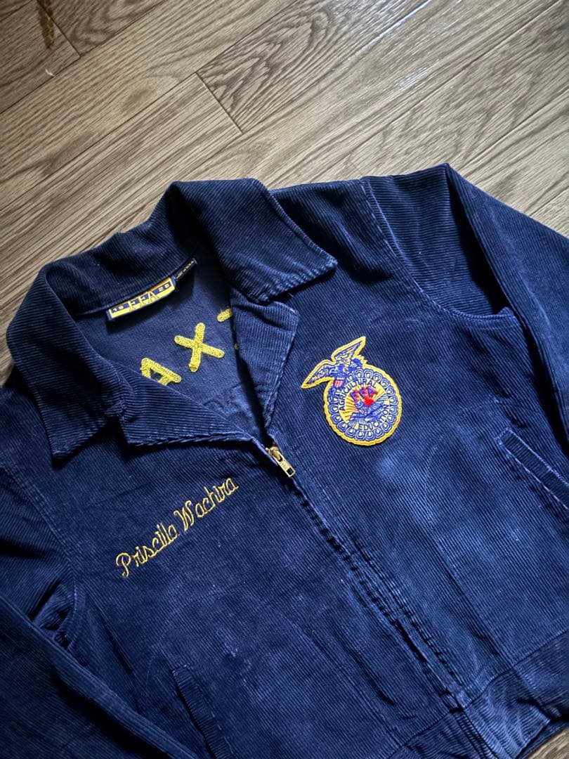 ★極美品★ 90s ~ 濃紺　FFA ジャケット 　lot103-38 フェード