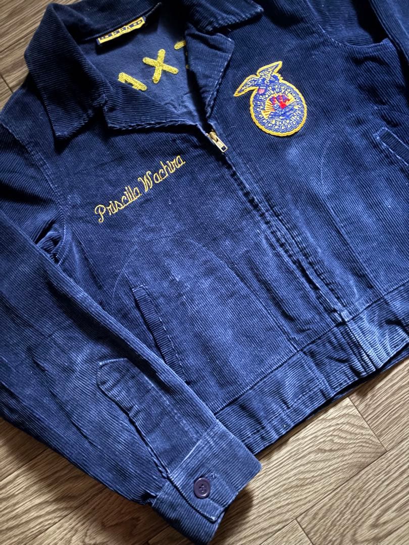 ★極美品★ 90s ~ 濃紺　FFA ジャケット 　lot103-38 フェード