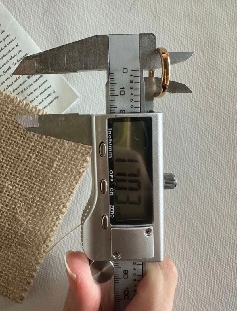 K18ゴールドリング　造幣局マーク入り　13号