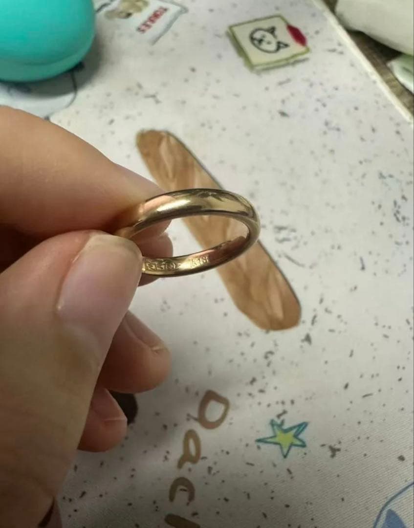 K18ゴールドリング　造幣局マーク入り　13号