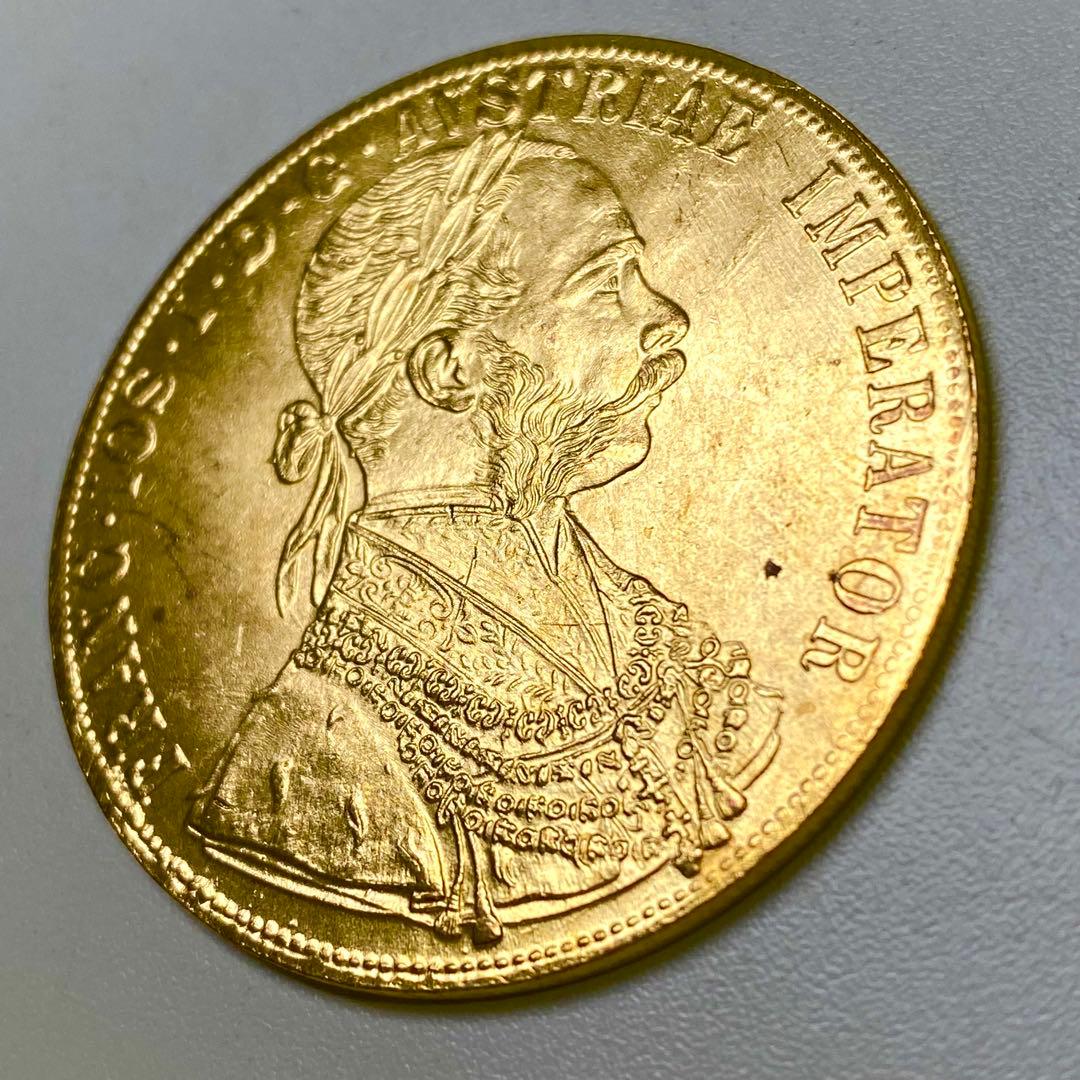 海外古銭　オーストリア　ダカット　双頭の鷲　　1894年