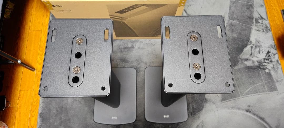 KEF S2 Floor Stand カーボン・ブラックペア スピーカースタンド