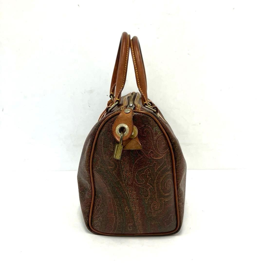 大人気☆ETRO☆エトロ☆ミニボストンバッグ☆レザー☆ペイズリー☆ブラウン！
