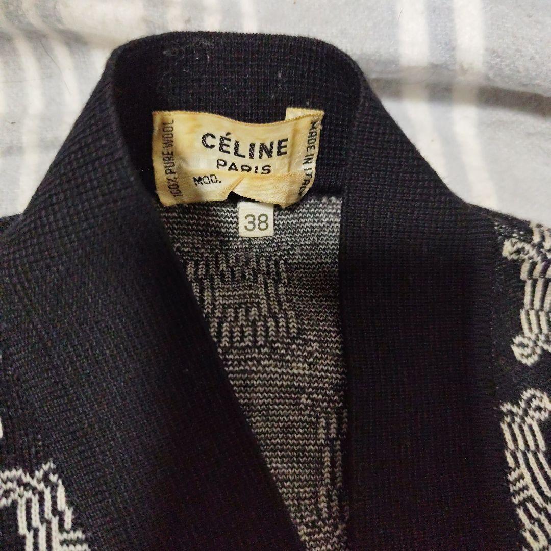 d*9様 CELINE　セリーヌ　カーディガン　ニット　ビンテージ　38