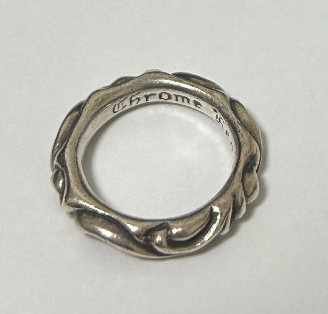 確実正規品　クロムハーツ　スクロールバンドリング　18号