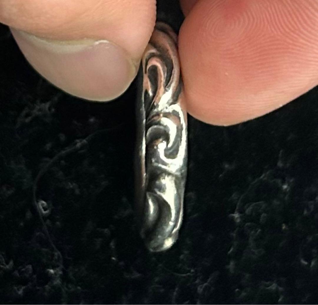 確実正規品　クロムハーツ　スクロールバンドリング　18号