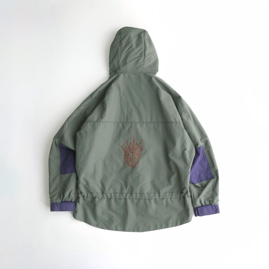 twist USA製 ナイロンアノラックパーカー オリーブ L