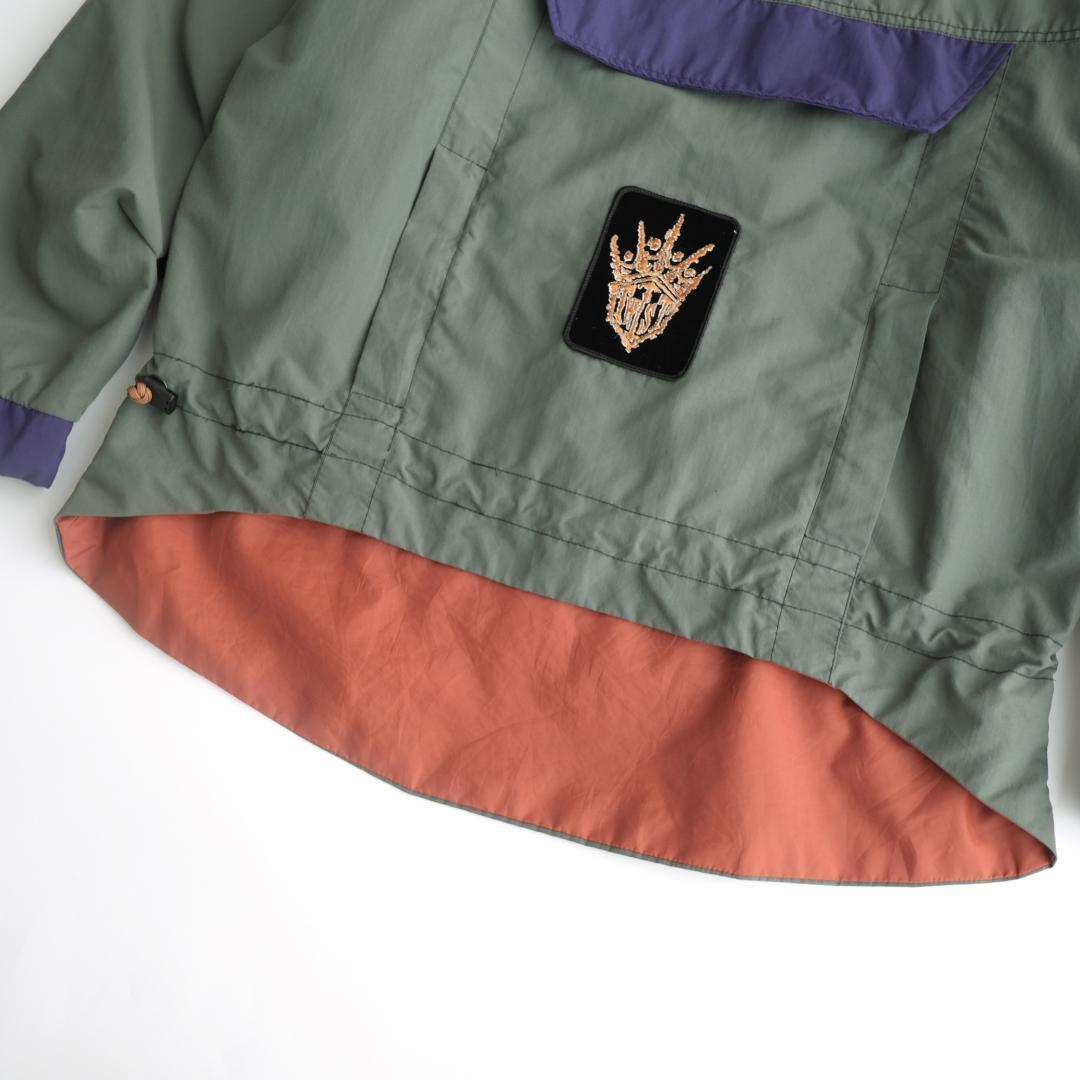 twist USA製 ナイロンアノラックパーカー オリーブ L