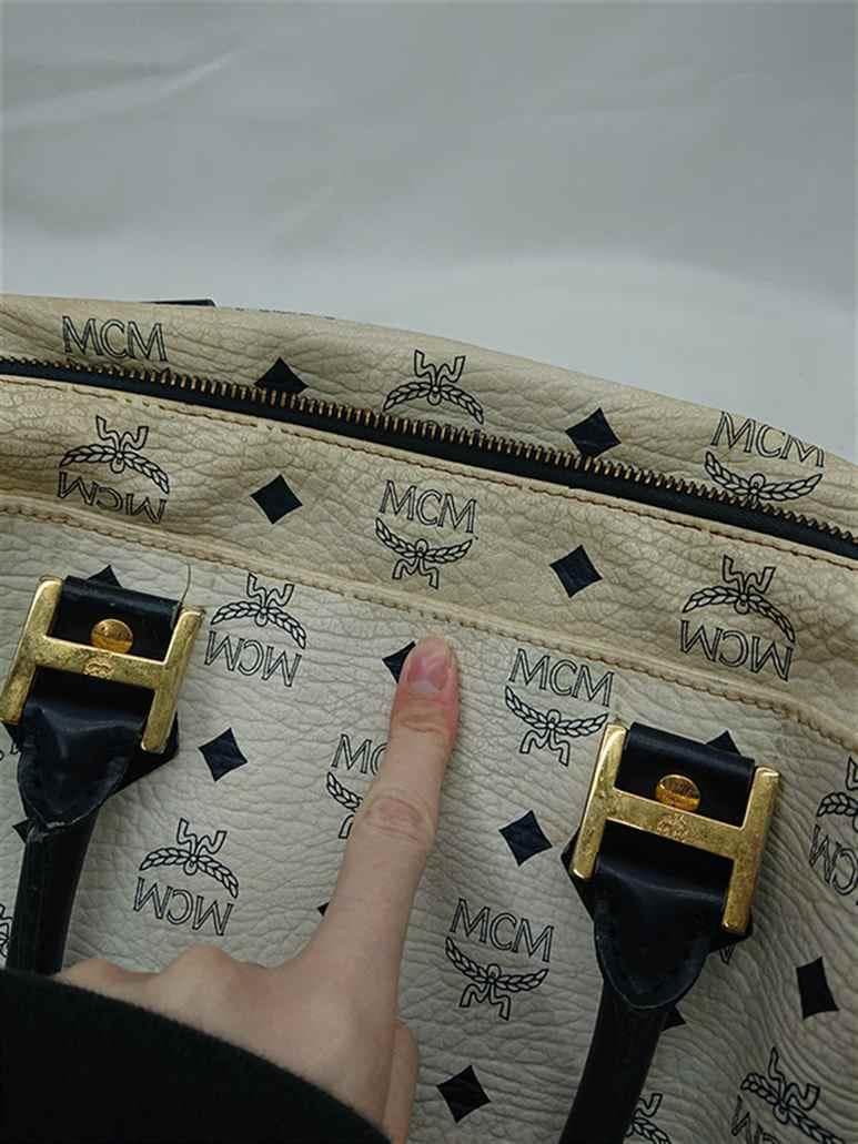 ◎エムシーエム MCM ボストンバッグ ホワイト系 レディース