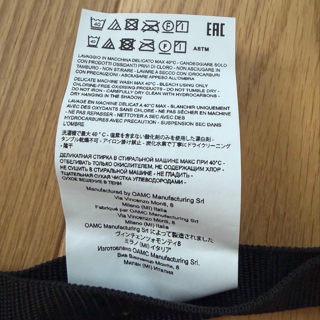 【新品】OAMC　ベルト　黒