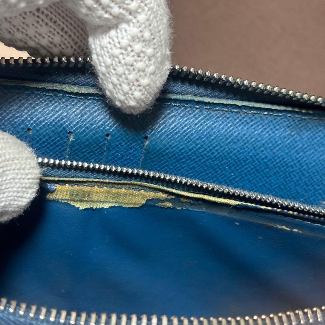 ルイヴィトン エピ ヴェルティカル 長財布 ブルー ファスナー