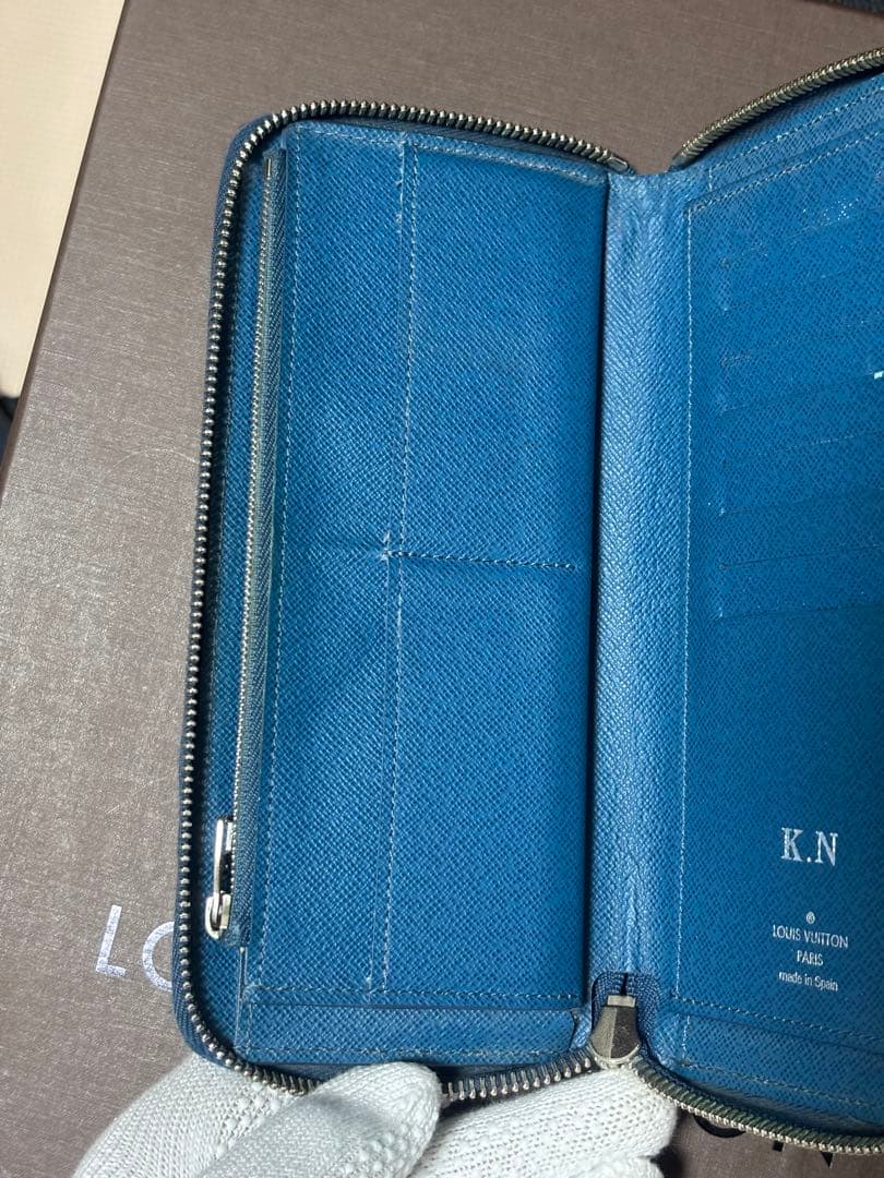 ルイヴィトン エピ ヴェルティカル 長財布 ブルー ファスナー