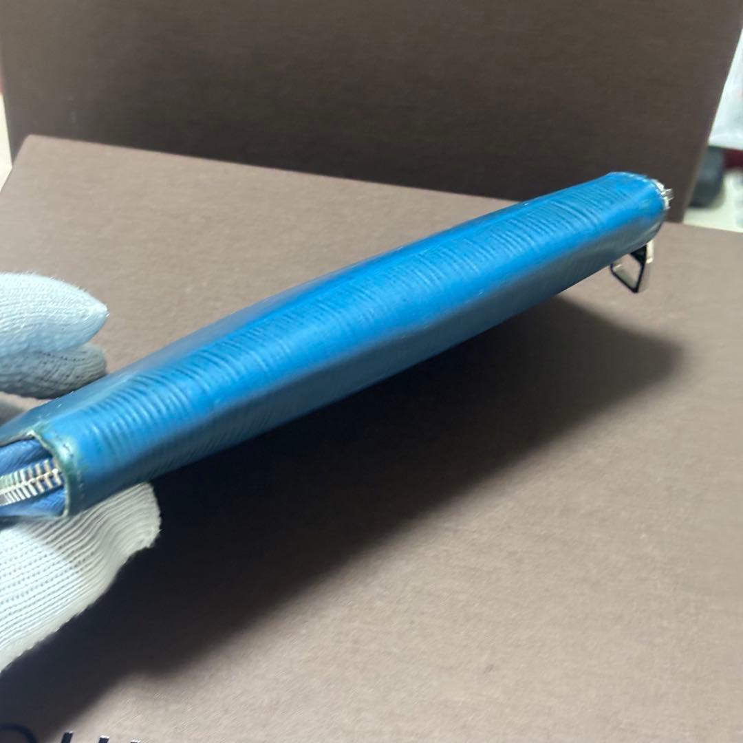 ルイヴィトン エピ ヴェルティカル 長財布 ブルー ファスナー
