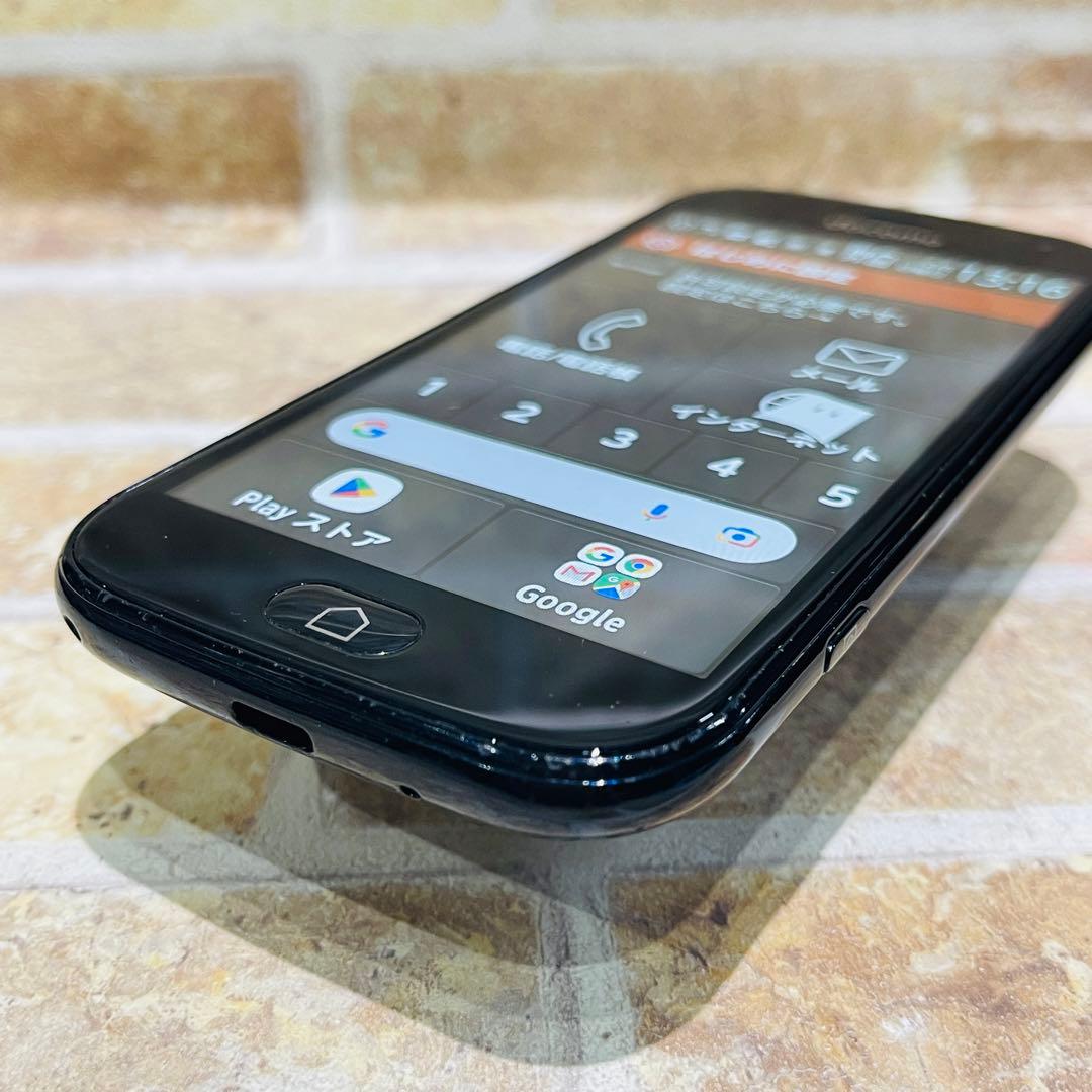 SIMフリー らくらくスマートフォン me 32GB ブラック 電池良好