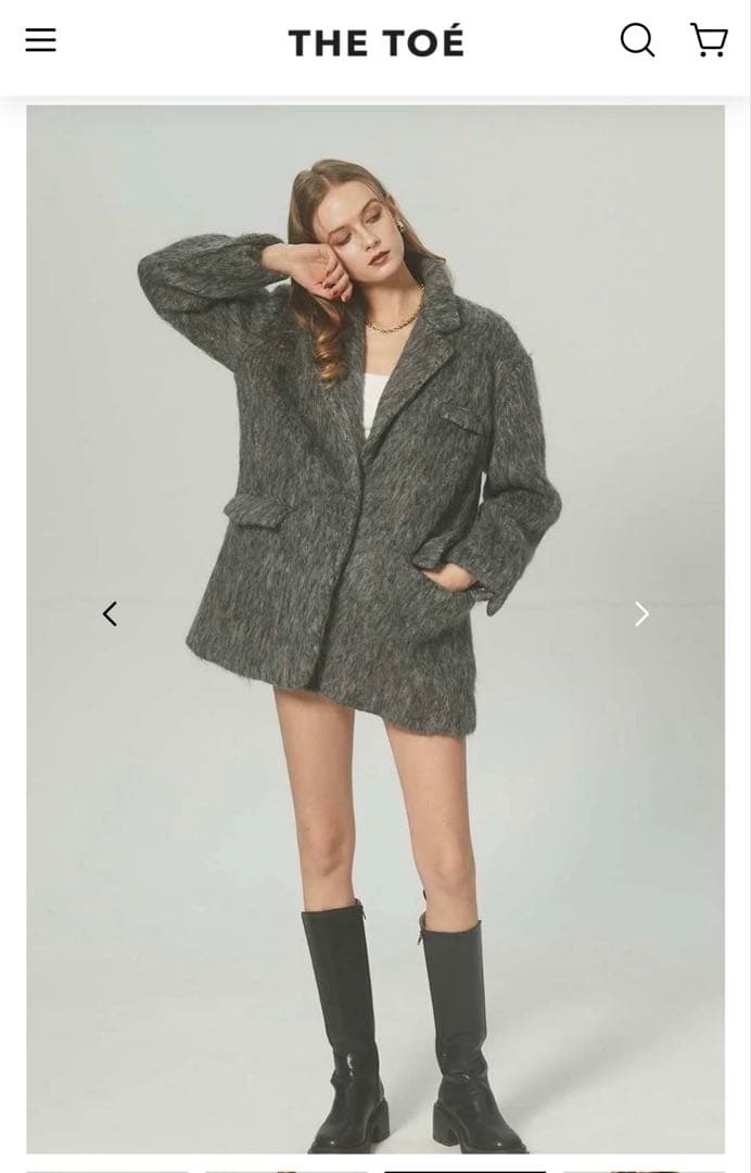 ジャケット・アウター THE TOE CHAMONIX SHAGGY JACKET gray M