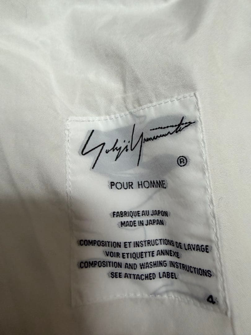 ヨウジヤマモトプールオム　ストールロングシャツ