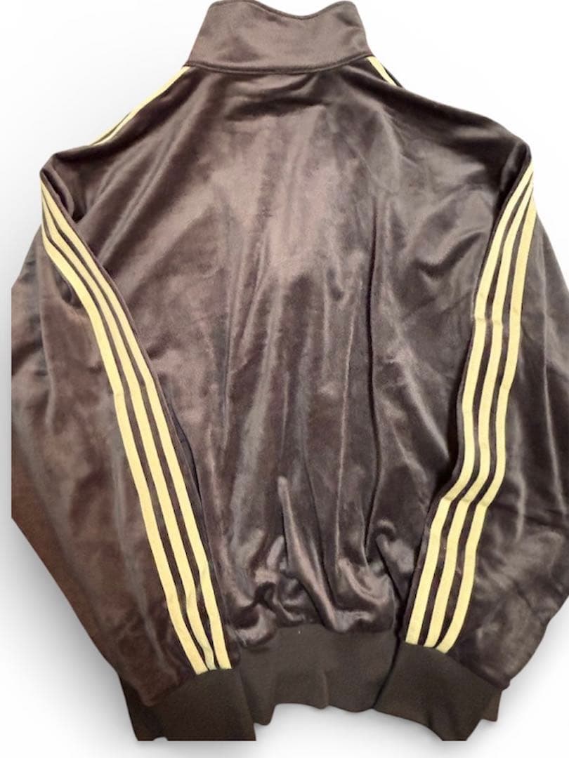 adidas ファイヤーバード トラックトップ ベロア XL ブラウン