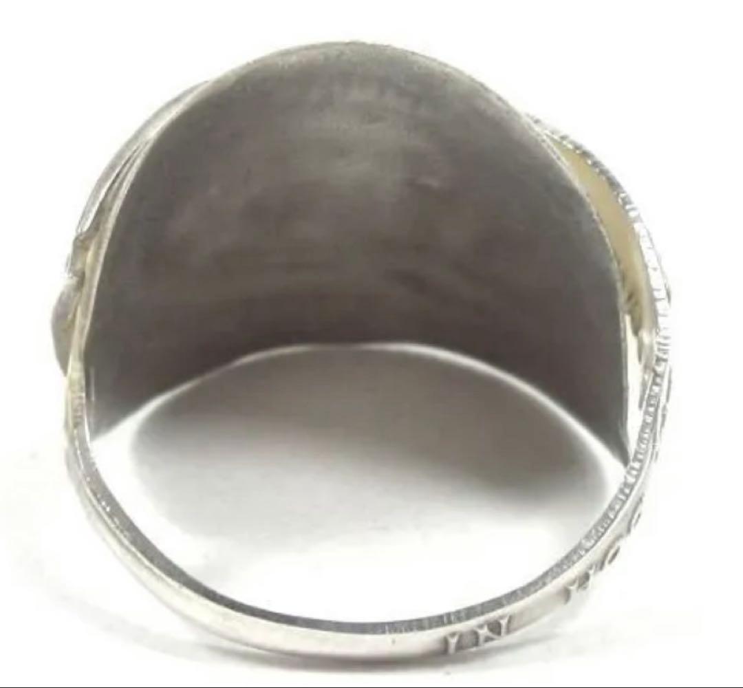 USA製アンティーク1900年代初頭フリーメイソン銀製スプーンリング指輪