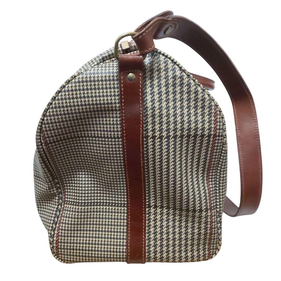 美品 POLO RALPH LAUREN PVC 千鳥柄 2wayボストンバッグ