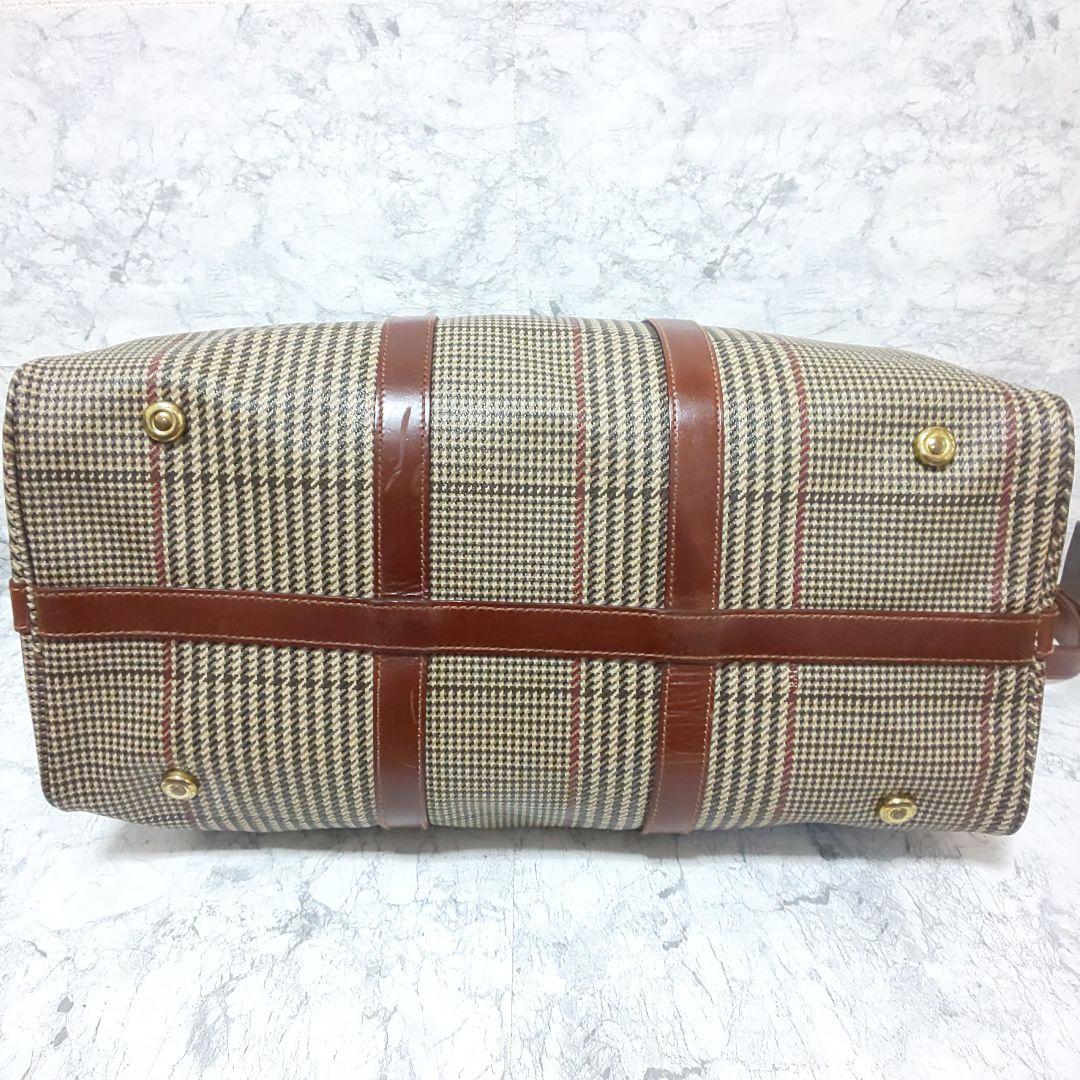 美品 POLO RALPH LAUREN PVC 千鳥柄 2wayボストンバッグ