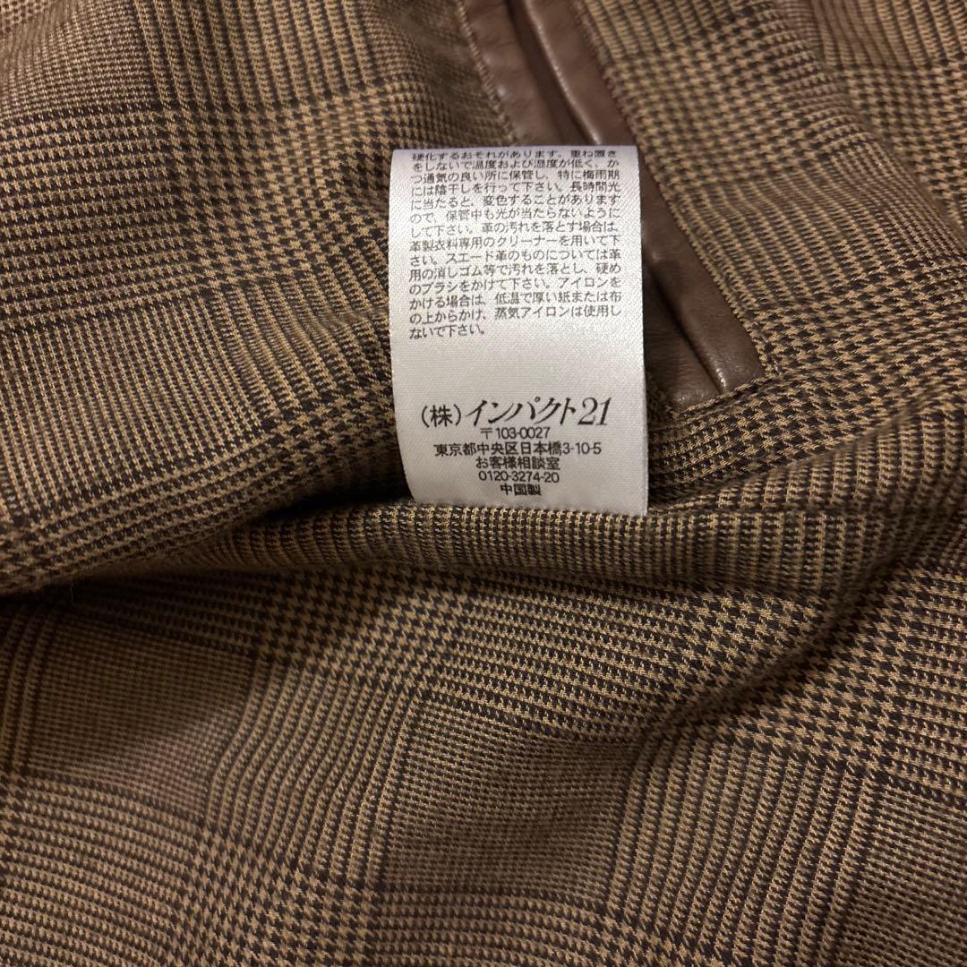 90s ラルフローレン レザージャケット ブラウン L ラムレザー ヴィンテージ