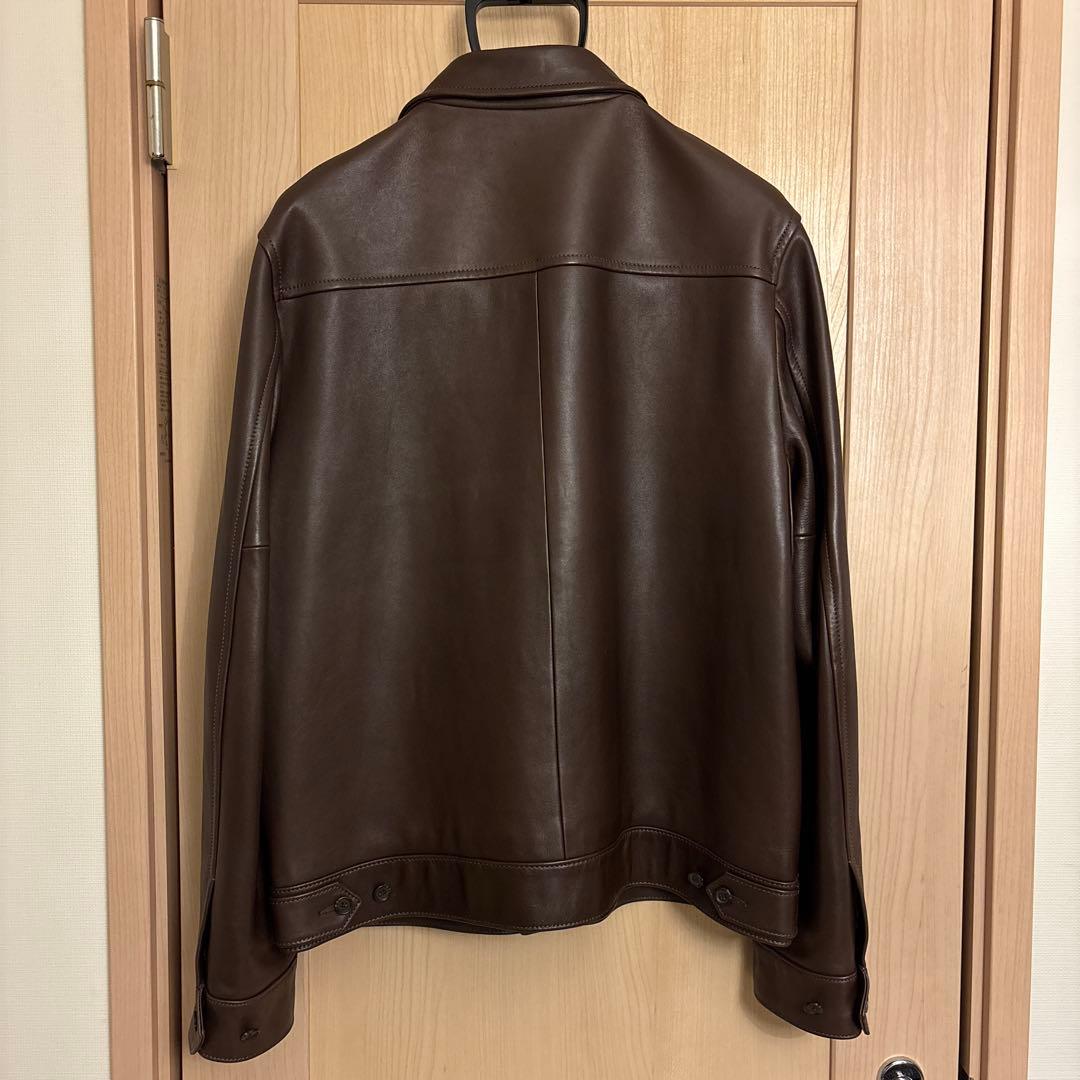 90s ラルフローレン レザージャケット ブラウン L ラムレザー ヴィンテージ