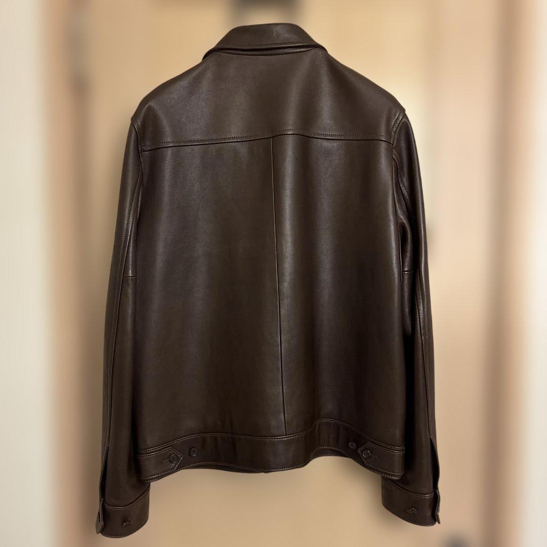 90s ラルフローレン レザージャケット ブラウン L ラムレザー ヴィンテージ