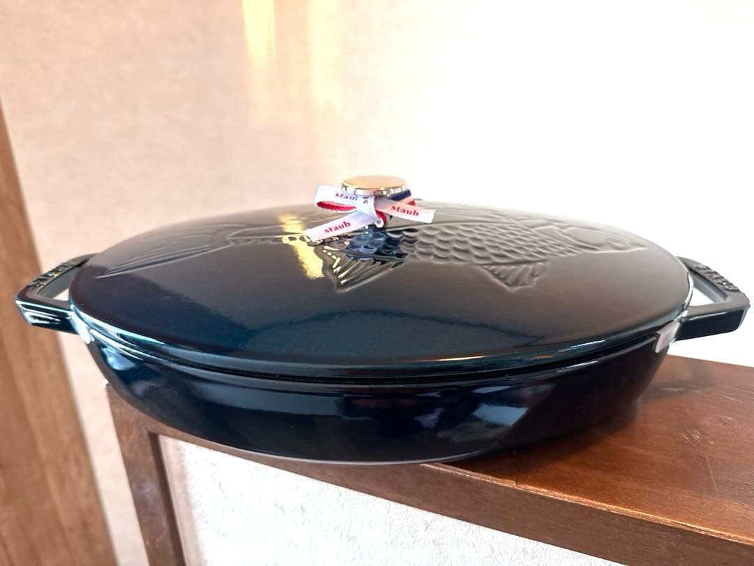 ストウブSTAUB新品未使用ラメールフィッシュオーバルホットプレート生涯保証付