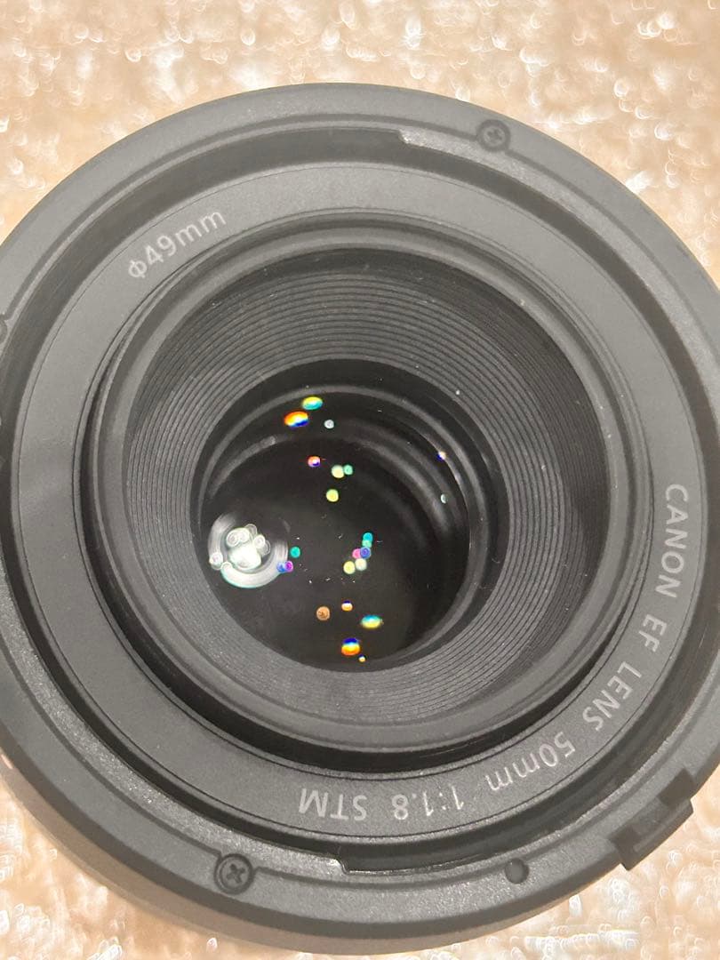 Canon EF 50mm F1.8 STM フード付き ESー68 レンズ