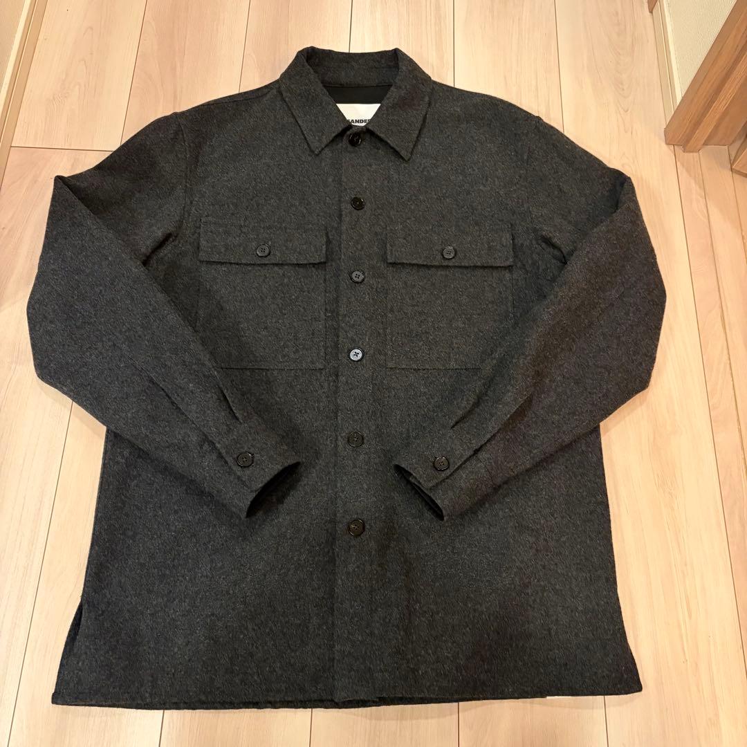 JIL SANDER+ セットアップ ウールシャツジャケット/ワイドスラックス