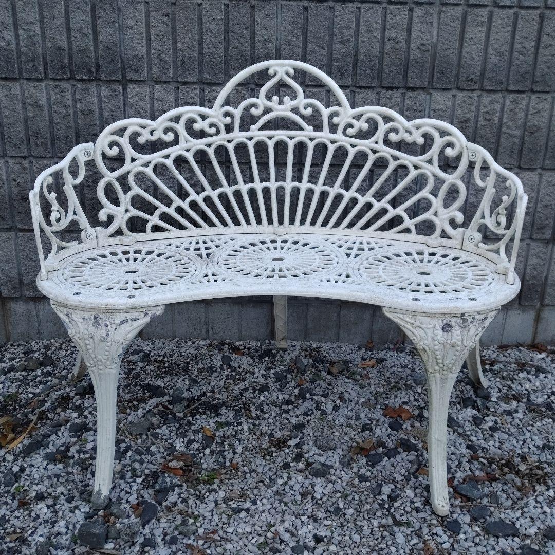 1/2　Garden Bench ガーデン ベンチ White ホワイト送料無料