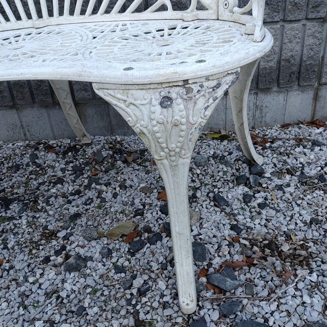 1/2　Garden Bench ガーデン ベンチ White ホワイト送料無料