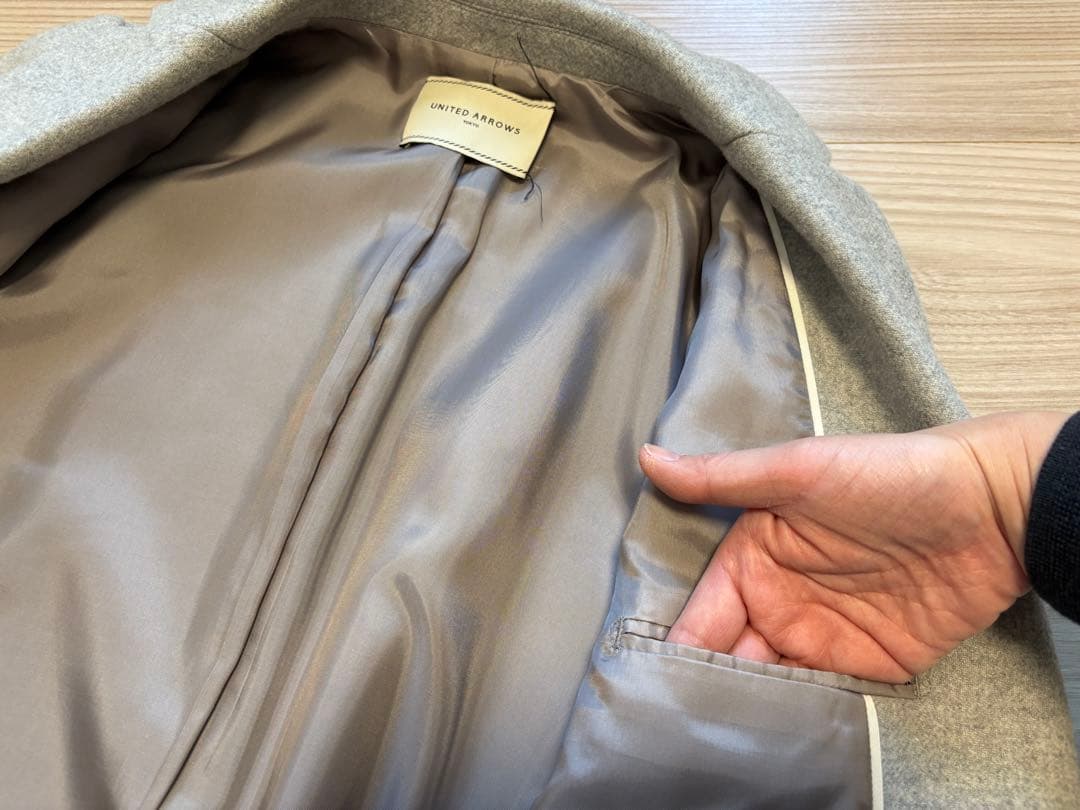 ユナイテッドアローズ グレー チェスターコート