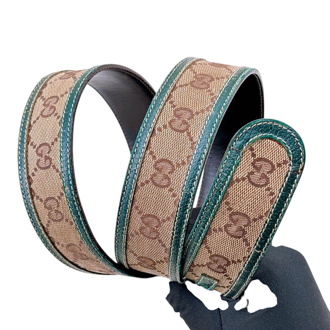グッチ GUCCI インターロッキングG ベルト GGキャンバス 114876
