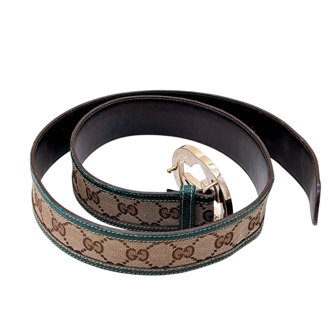 グッチ GUCCI インターロッキングG ベルト GGキャンバス 114876