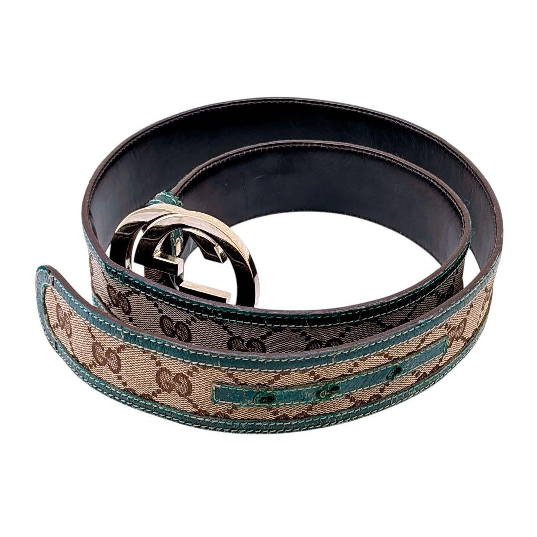 グッチ GUCCI インターロッキングG ベルト GGキャンバス 114876