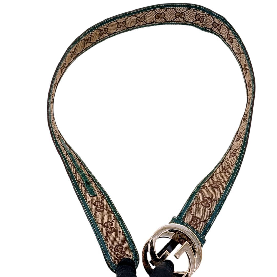 グッチ GUCCI インターロッキングG ベルト GGキャンバス 114876