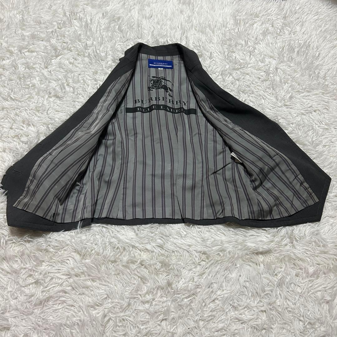 美品 バーバリーブルーレーベル スーツ セットアップ ベスト パンツ ロゴ 3P