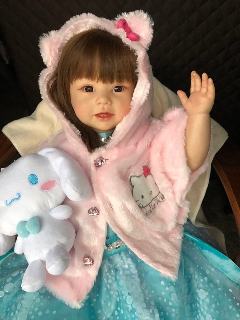 リボーンドール⭐️青いドレスの人形とティアラ