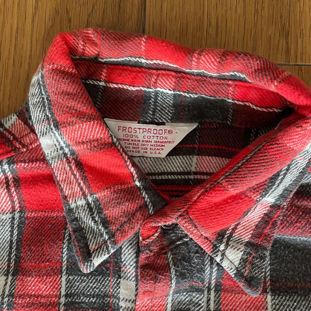 70s 80s FROSTPROOF USAネルシャツ