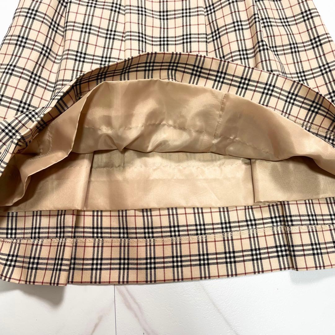 美品✨ BURBERRY ワンピース ノバチェック 白襟 金ボタン 130