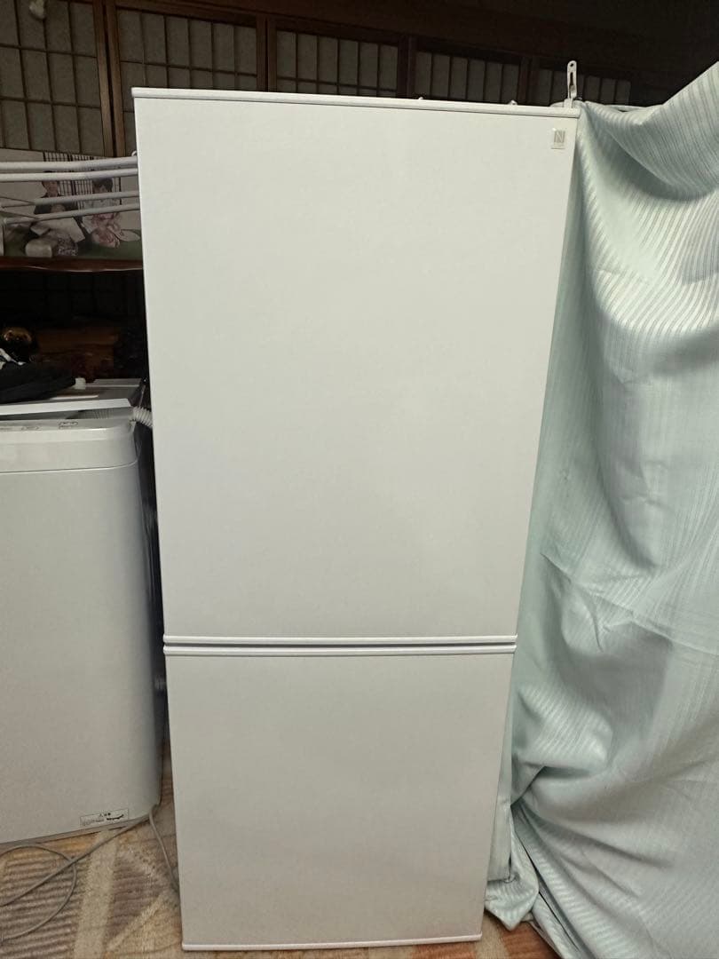 ホワイト 2ドア冷蔵庫 大容量