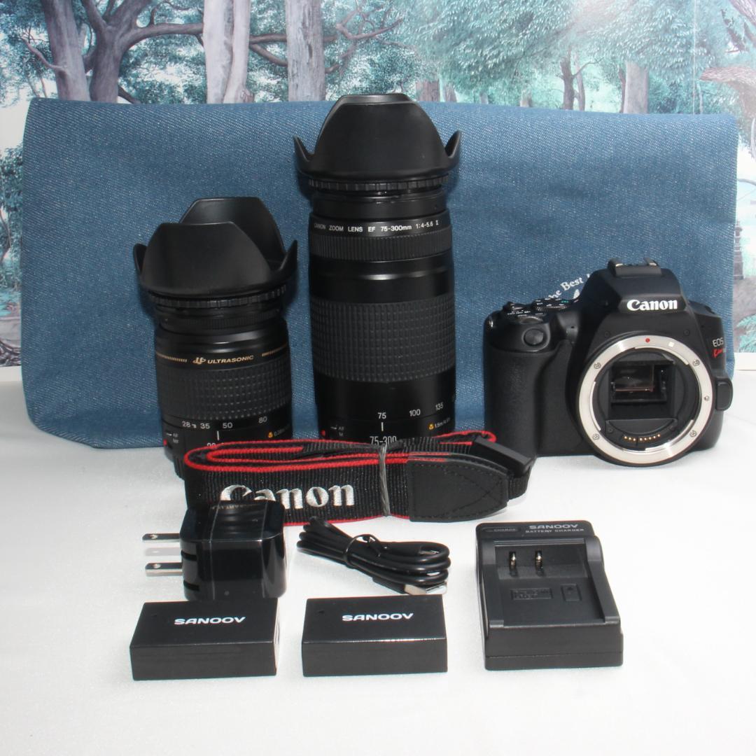 ☆扱い易い多機能な一眼レフ機☆キャノン kiss X10 ダブルレンズ☆