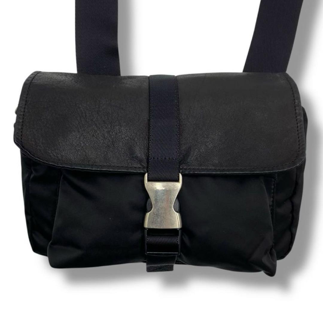 美品 Y's ヨウジヤマモト ナイロン バッグ ボディバッグ archive 黒