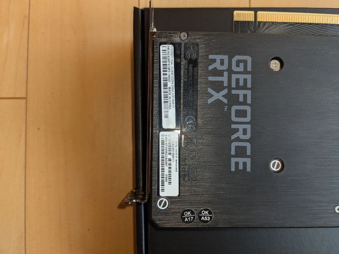 グラフィックボード・グラボ・ビデオカード GeForce RTX 3060 Ti Dual OC V1 8GB