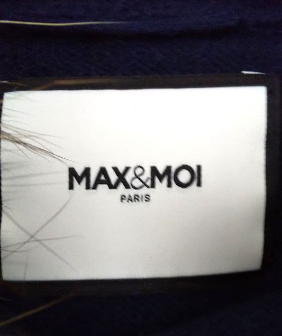 ヨ*チ様 MAX&MOI PARISロイヤルブルー★毛皮とフード付きビッグニット