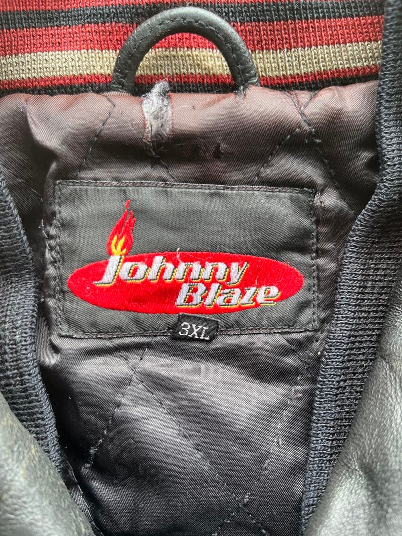 b-boy 90's johnny blaze 本革 レザージャケット 3xl