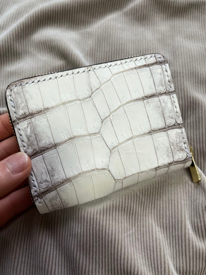 激安激珍！　クロコダイル　ポロサス ヒマラヤ　コンパクトファスナー財布　手縫い